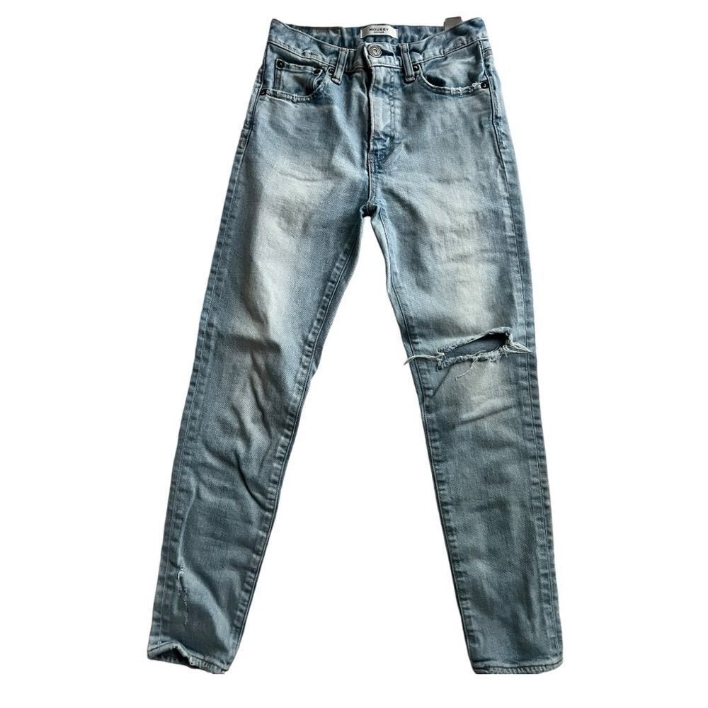 Moussy Vintage Light Blue Distressed High Rise Skinny Ankle Denim Jeans size 25
